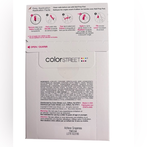 Color Street Achieve Grapeness Petite Nail Polish Strips - Picture 4 of 4